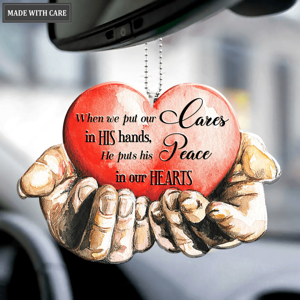 Heart In Hands Peace And Cares Ornament
