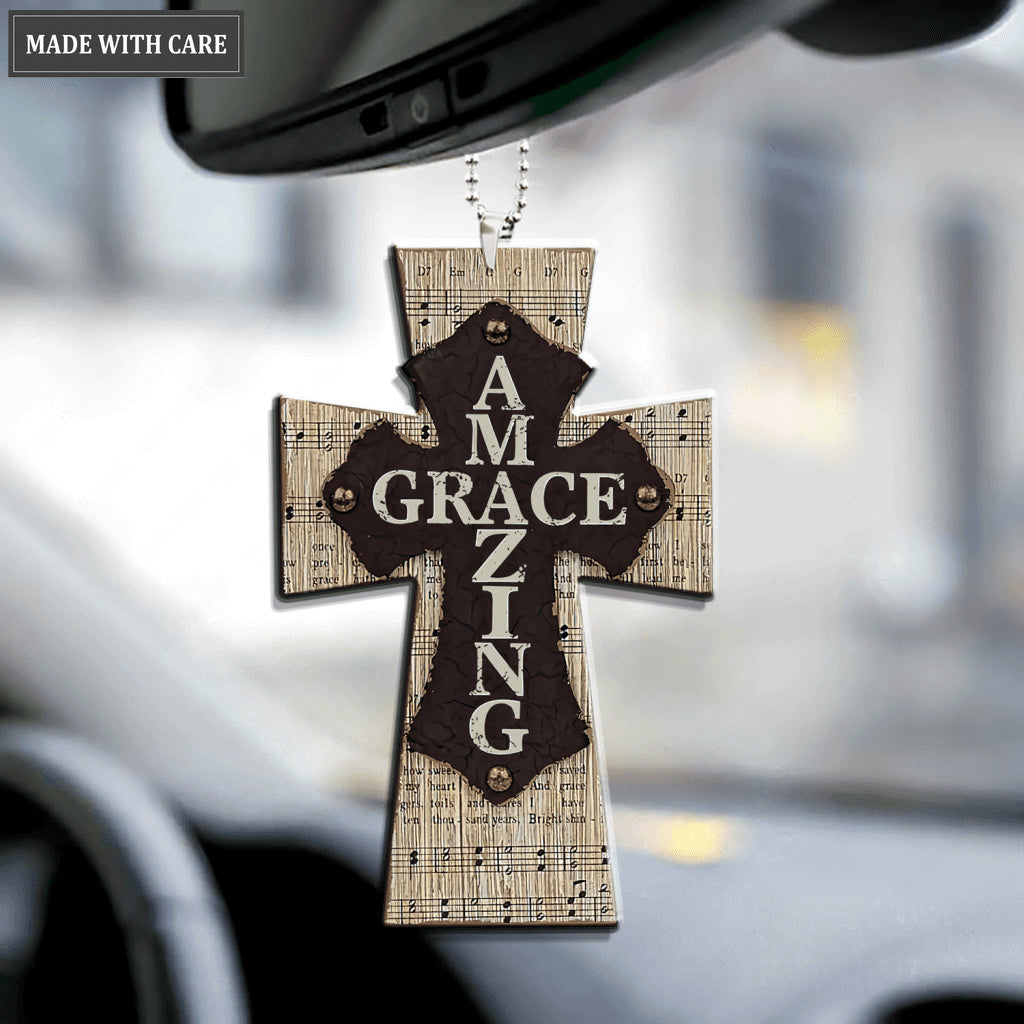 Song Lyrics Cross Ornament