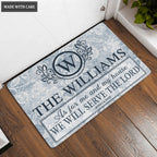 Printfamily L90 Floral Monogram Collection As For My House Personalized Doormat