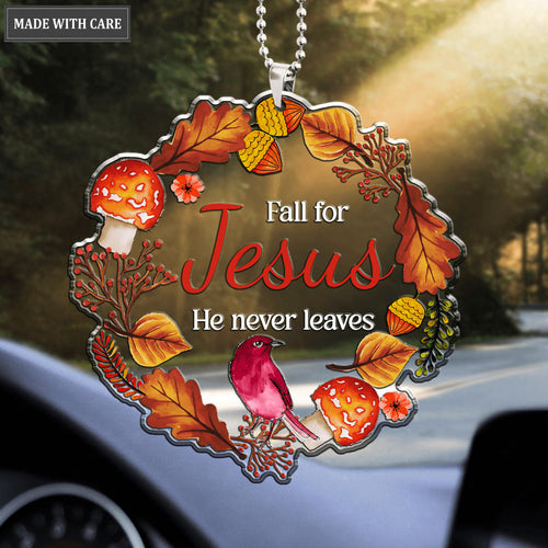 Autumn Wreath Fall For Jesus Ornament