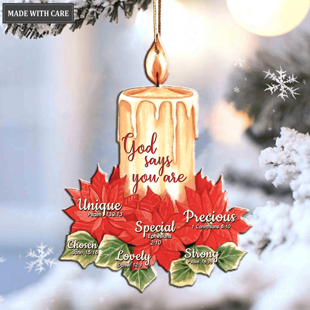 Christmas Candle God Says You Are Ornament