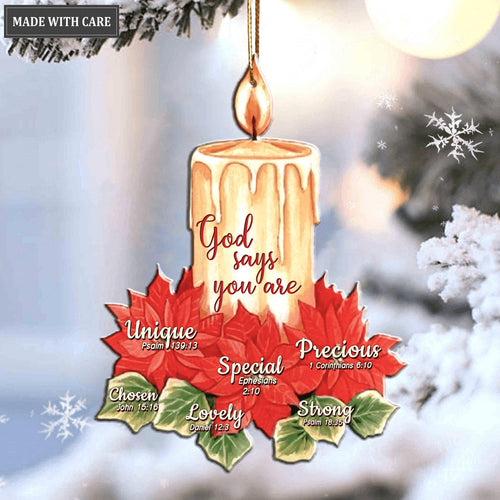 Christmas Candle God Says You Are Ornament