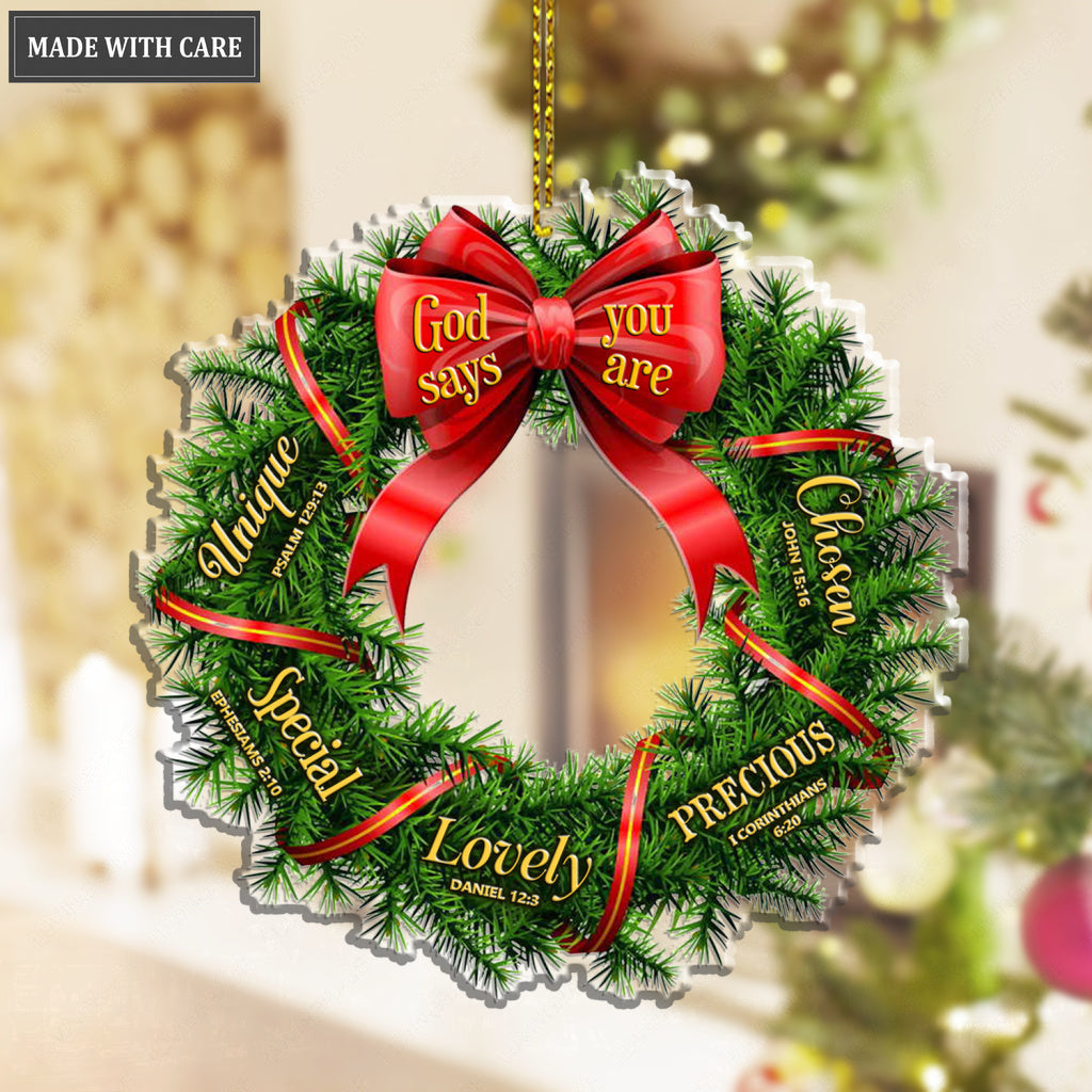 Wreath God Says You Are Ornament