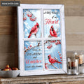 A Big Piece Of My Heart Lives In Heaven Cardinal Wall Art