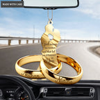 Anniversary Gift Couple Rings Personalized Ornament