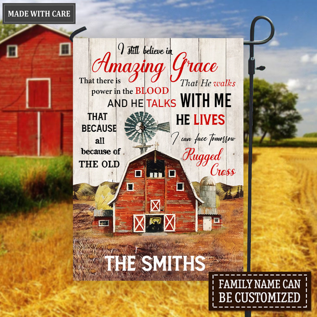Personalized Grace Family Garden Flag