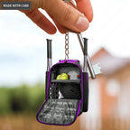 Softball Backpack God Says You Are Keychain