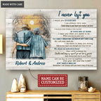 Personalized You And Me Never Leave Each Other Wall Art