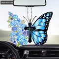 Hydrangea Butterfly Faith Cross Ornament