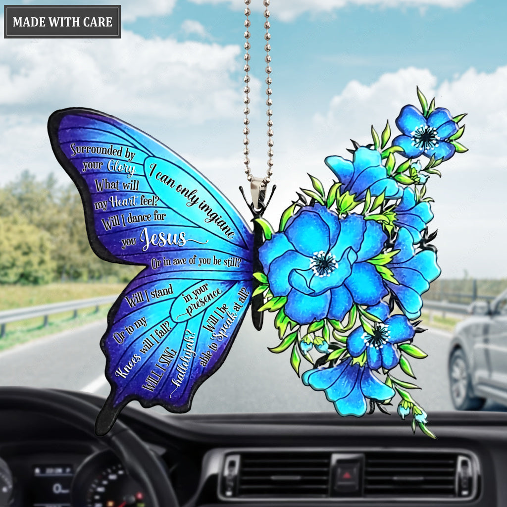 Blue Butterfly Surrounded By The Glory Ornament