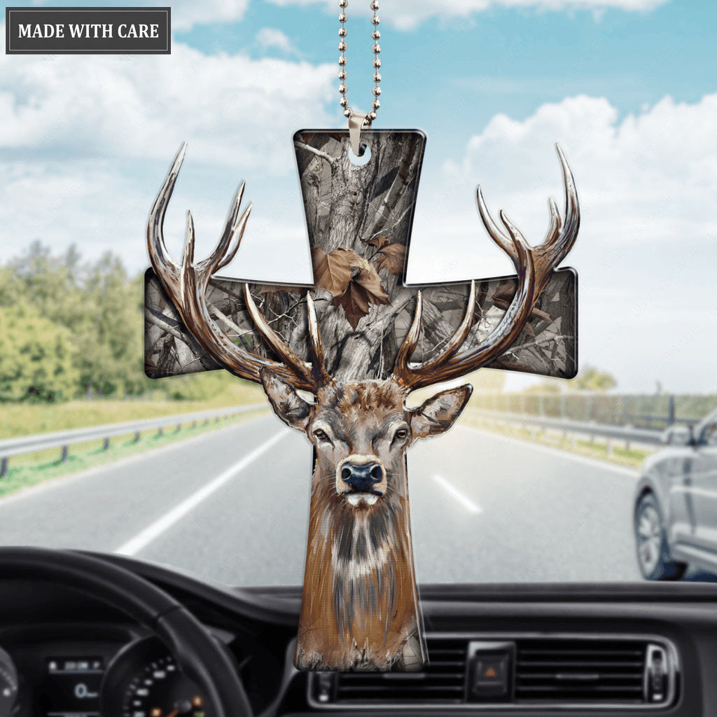 Deer Cross Ornament