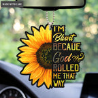 Sunflower God Rolled Me That Way Ornament