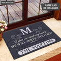 Printfamily M51 Luxury Monogram Collection As For My House Personalized Doormat