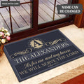 Printfamily M54 Luxury Monogram Collection As For My House Personalized Doormat