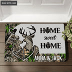 Personalized Home Sweet Home Buck And Doe Doormat