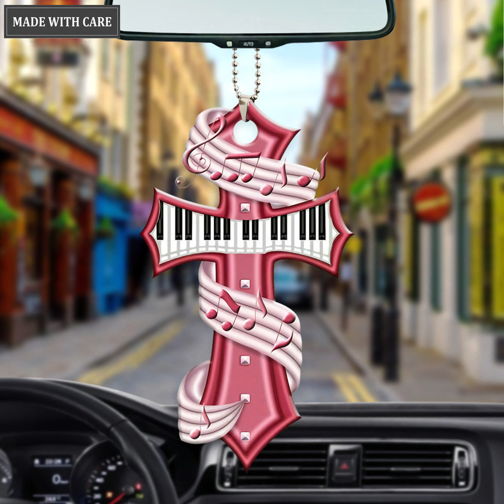 Piano Cross Ornament