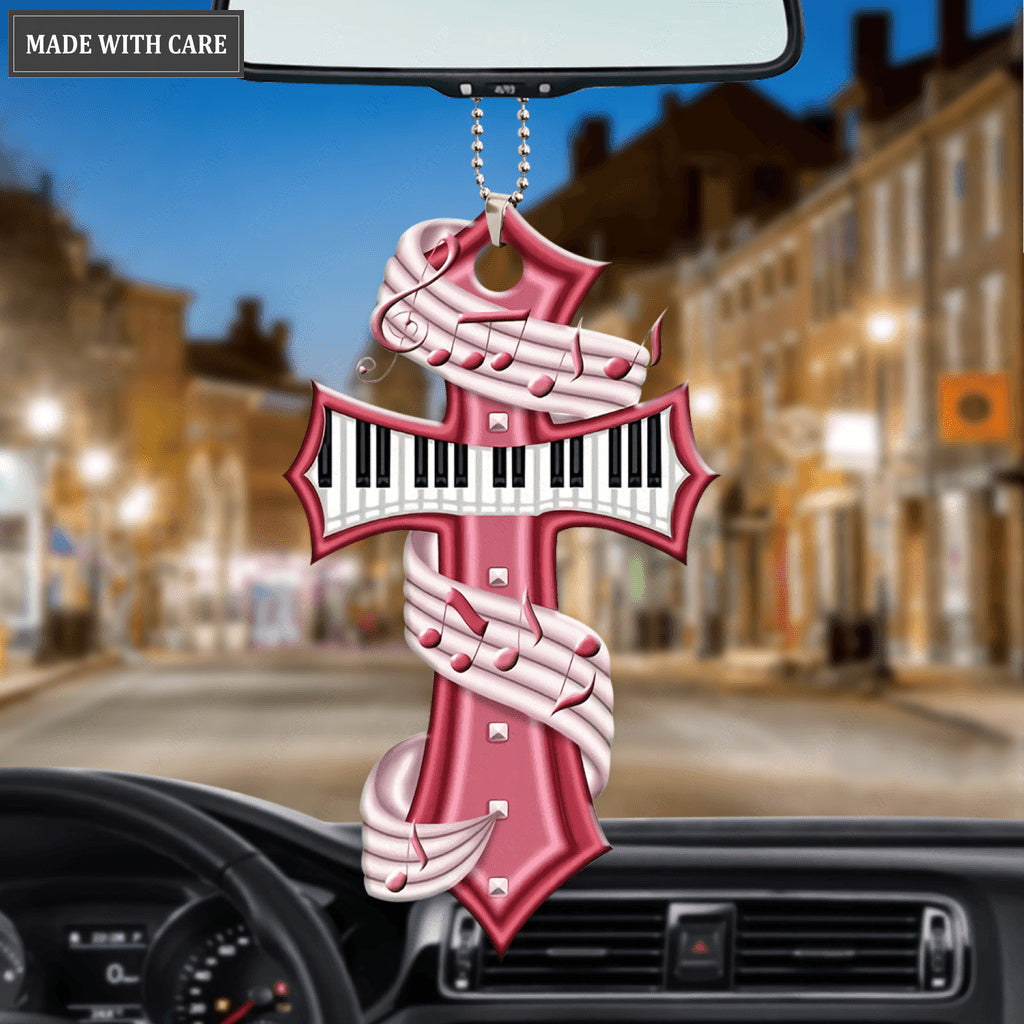 Piano Cross Ornament