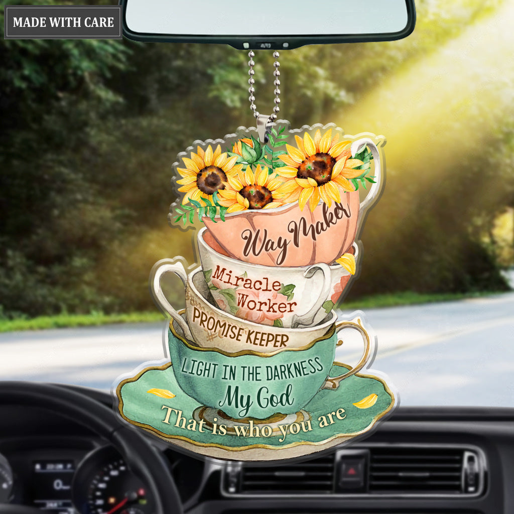 Vintage Teacups With Sunflower Way Maker Ornament