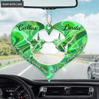 Heart Of Hummingbird God Blessed Personalized Couple Ornament