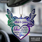 Printfamily M35 Hummingbird Couple God Blessed Personalized Ornament