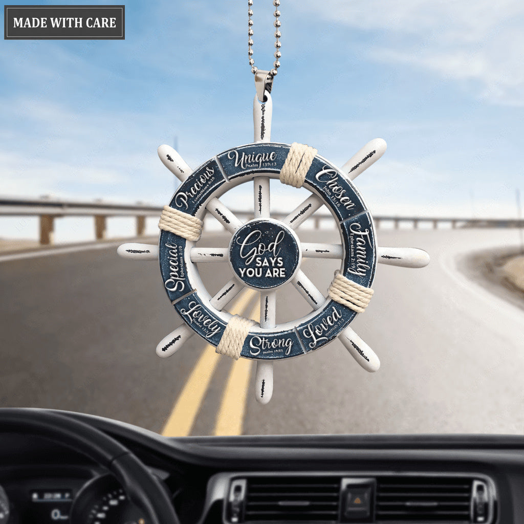 Ship Wheel God Says You Are Ornament