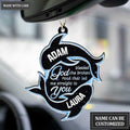Printfamily M37 Dolphin Couple God Blessed Personalized Ornament