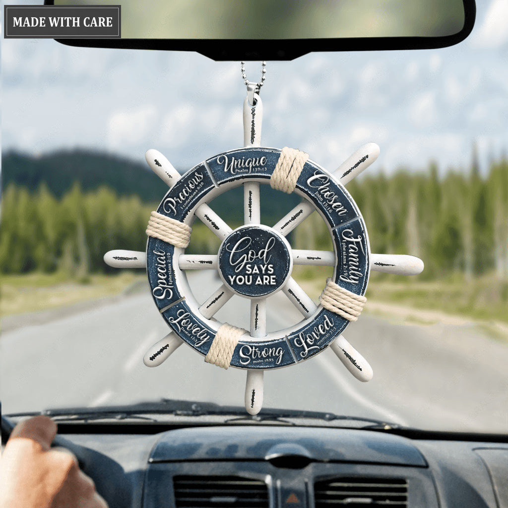 Ship Wheel God Says You Are Ornament