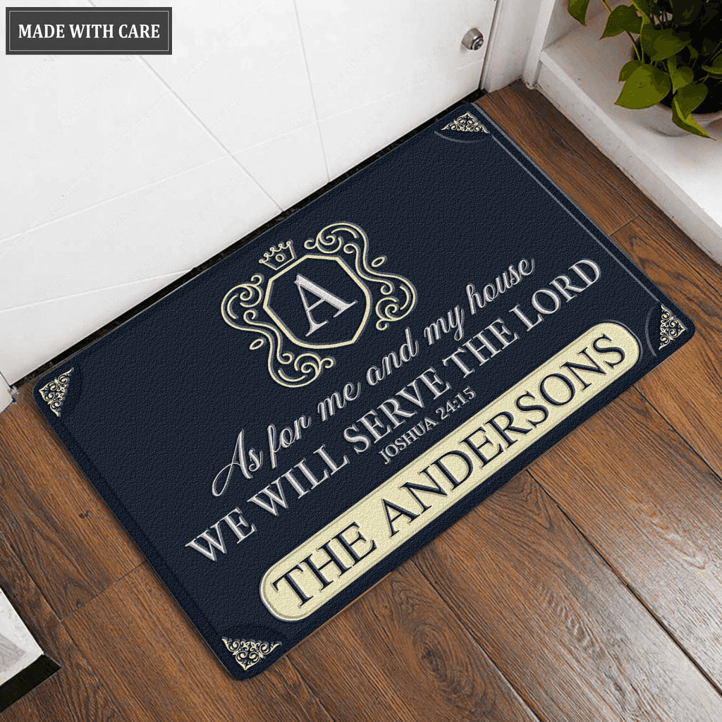 Luvingrace L141 Floral Monogram Collection As For My House Personalized Doormat