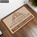 Luvingrace L146 Vintage Monogram Collection As For My House Personalized Doormat