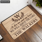 Luvingrace L148 Floral Monogram Collection As For My House Personalized Doormat