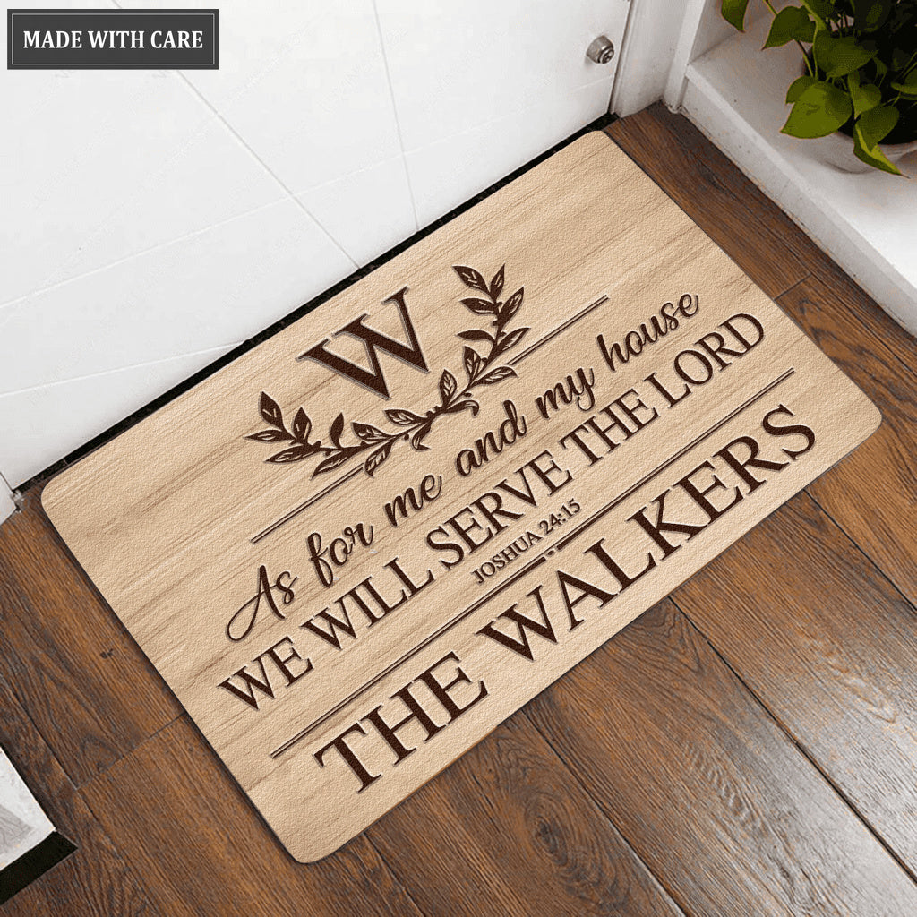 Luvingrace L148 Floral Monogram Collection As For My House Personalized Doormat