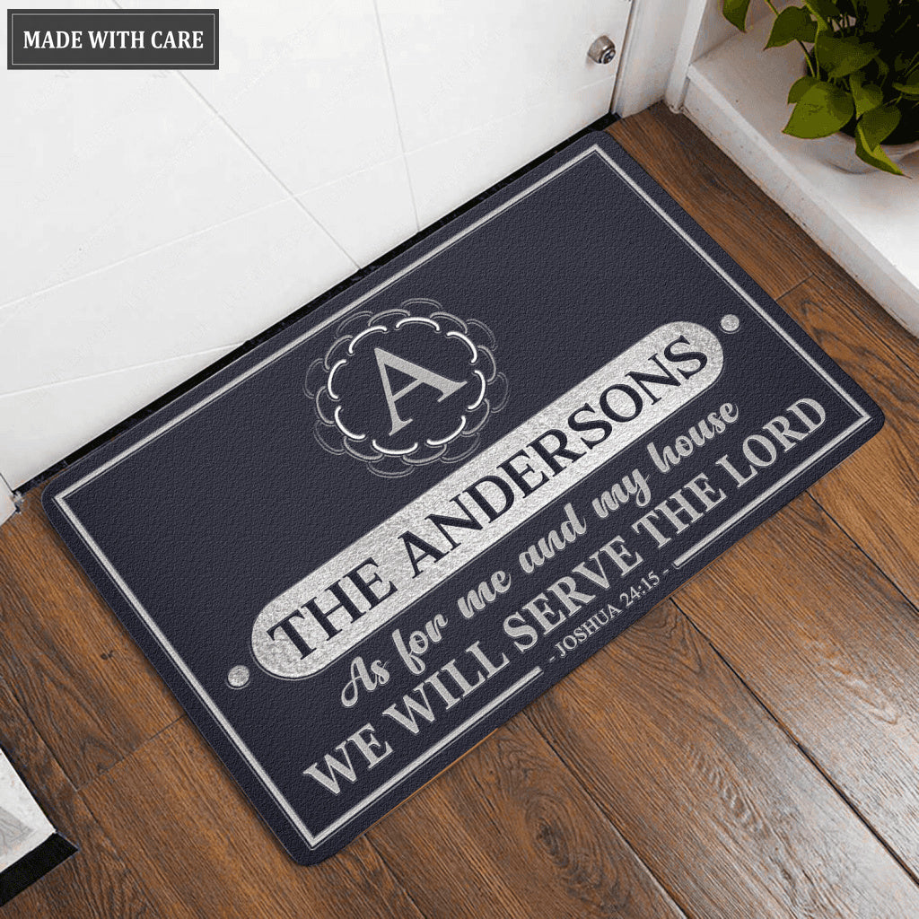 Luvingrace L149 Floral Monogram Collection As For My House Personalized Doormat