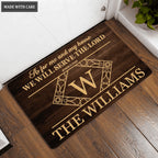 Luvingrace L150 Vintage Monogram Collection As For My House Personalized Doormat