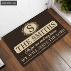 Luvingrace L156 Vintage Monogram Collection As For My House Personalized Doormat