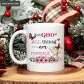 Pink Flower Butterfly Bible Cross With God All Things Are Possible