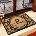 Letter Monogram Serve The Lord Personalized Non-Slip Doormat