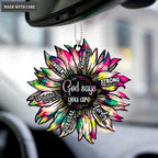 New Sunflower Silhouette God Says You Are Ornament