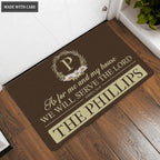 Luvingrace L167 Floral Monogram Collection As For My House Personalized Doormat