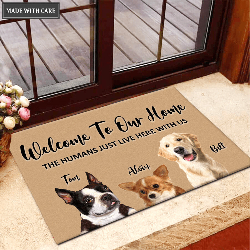 Custom Pet Doormat Dog Cat Name and Photo Funny Personalized Cute Pet Doormat