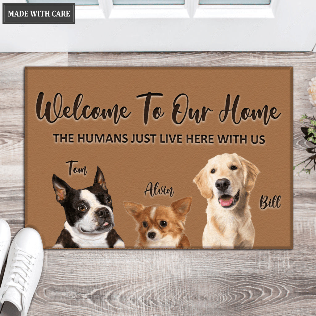 Custom Pet Doormat Dog Cat Name and Photo Funny Personalized Cute Pet Doormat