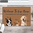 Custom Pet Doormat Dog Cat Name and Photo Funny Personalized Cute Pet Doormat