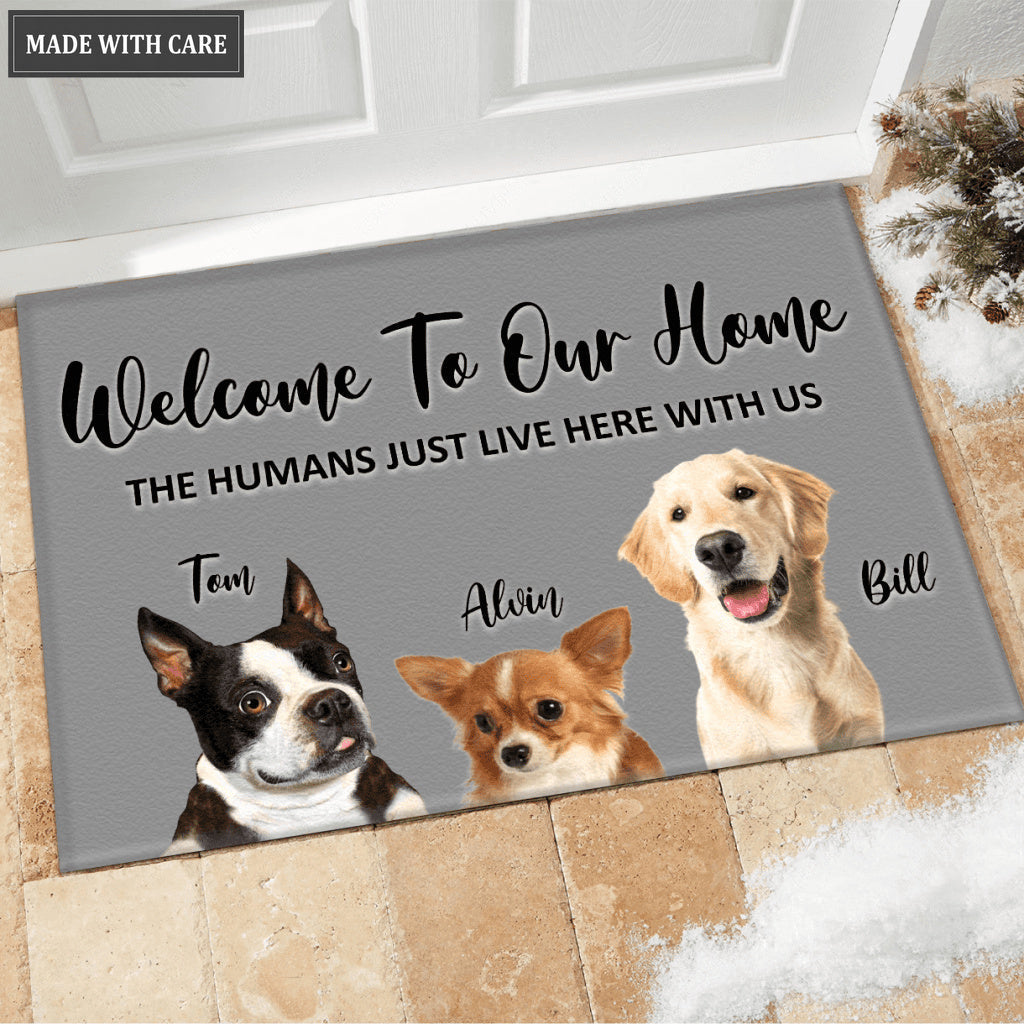 Custom Pet Doormat Dog Cat Name and Photo Funny Personalized Cute Pet Doormat