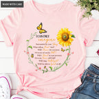 Butterfly And Sunflower By Glory T-Shirt