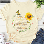 Butterfly And Sunflower By Glory T-Shirt