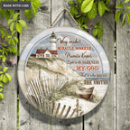Personalized Lighthouse Waymaker Wood Circle Sign