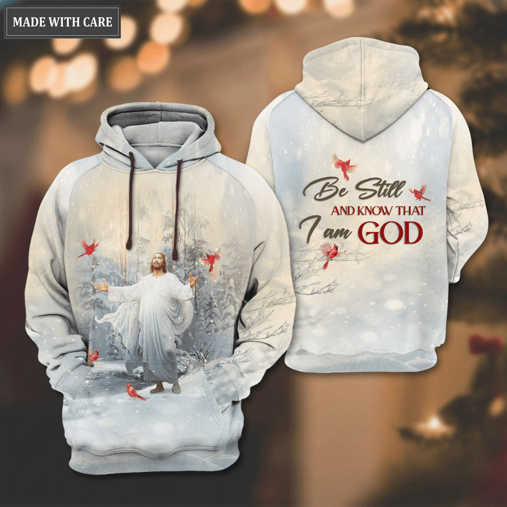 Cardinal Jesus Christ Be Still And Know That I Am God Hoodie