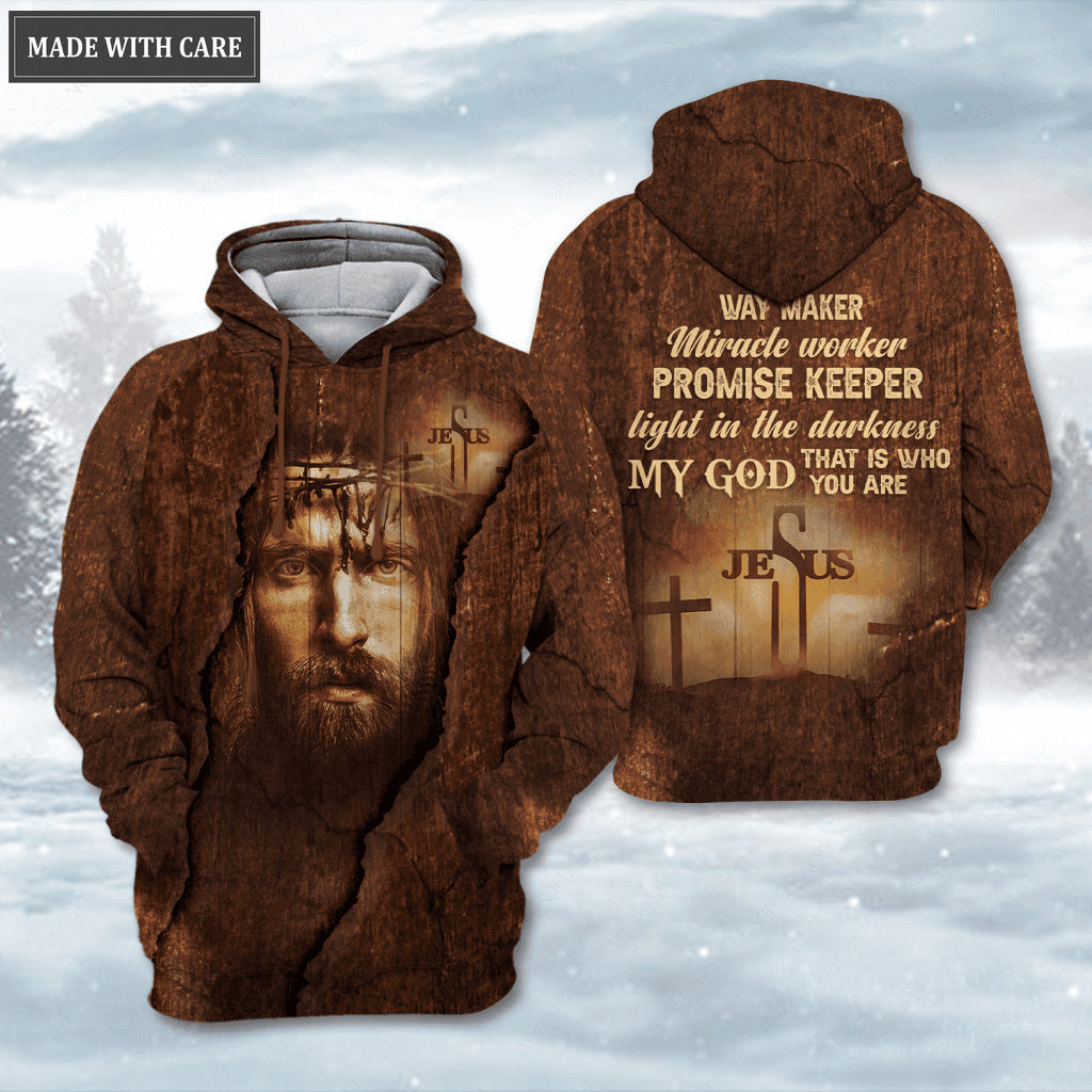 Jesus Cross Way Maker Miracle Worker Hoodie