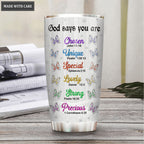 Crystal Butterflies God Says You Are Personalized Tumbler