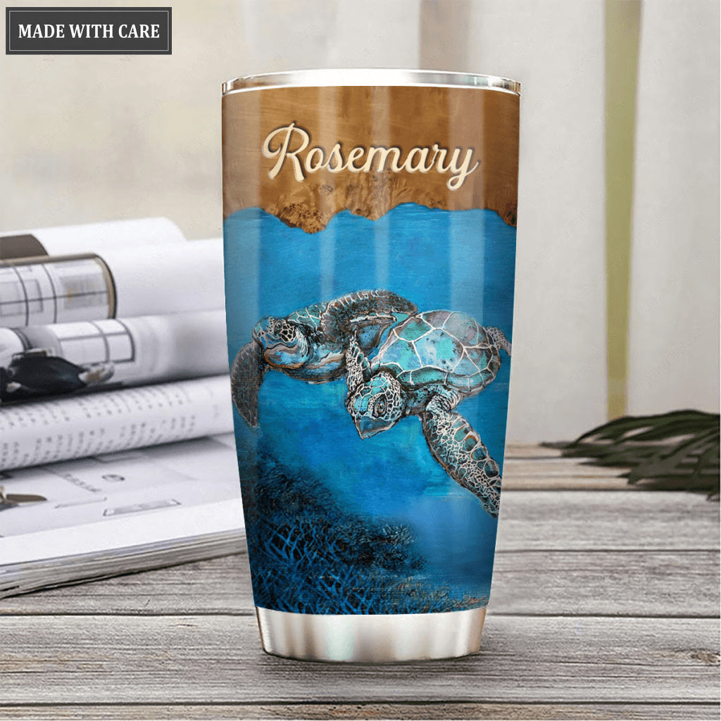 Sea Turtles Under The Sea Will I Stand In Your Presence Personalized Tumbler