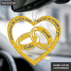 Golden Couple Rings God Blessed Personalized Ornament
